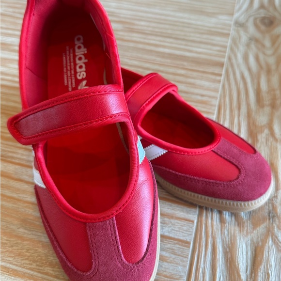 adidas Shoes - adidas Women’s Bright Red Mary Jane Samba Sneakers